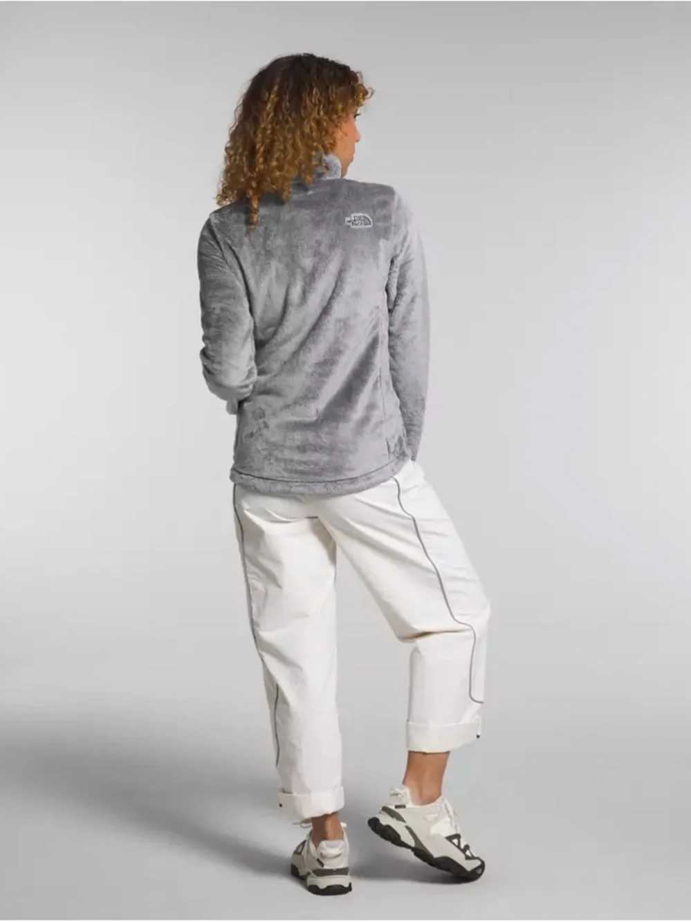 The North Face Gray Fuzzy Fleece Zip Jacket - Picture 3 of 4